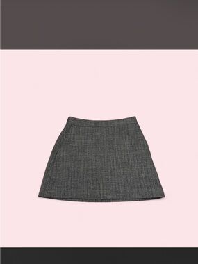Express Classic Gray A-Line Mini Skirt